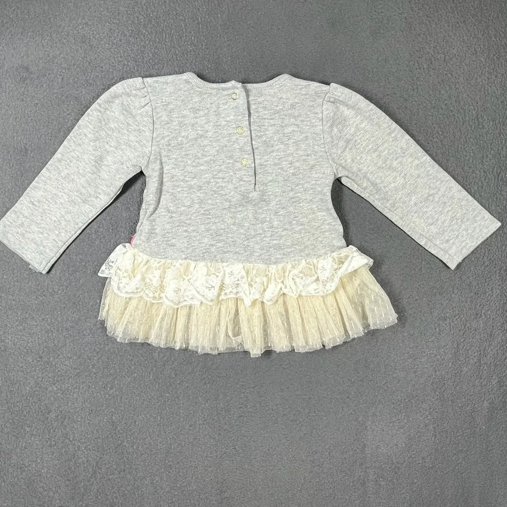Vintage Truly Scrumptious by Heidi Klum Baby Tutu Dress Gray Glitter‎ Crown 12M